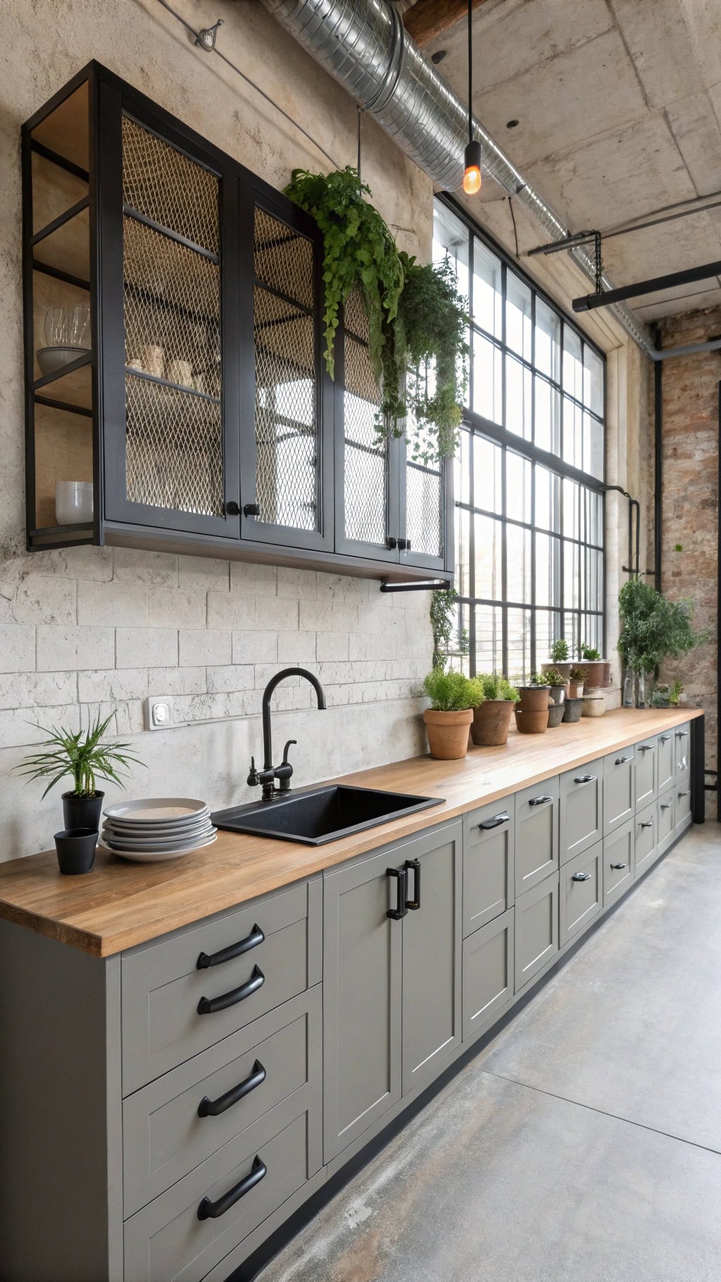 industrial loft kitchen style