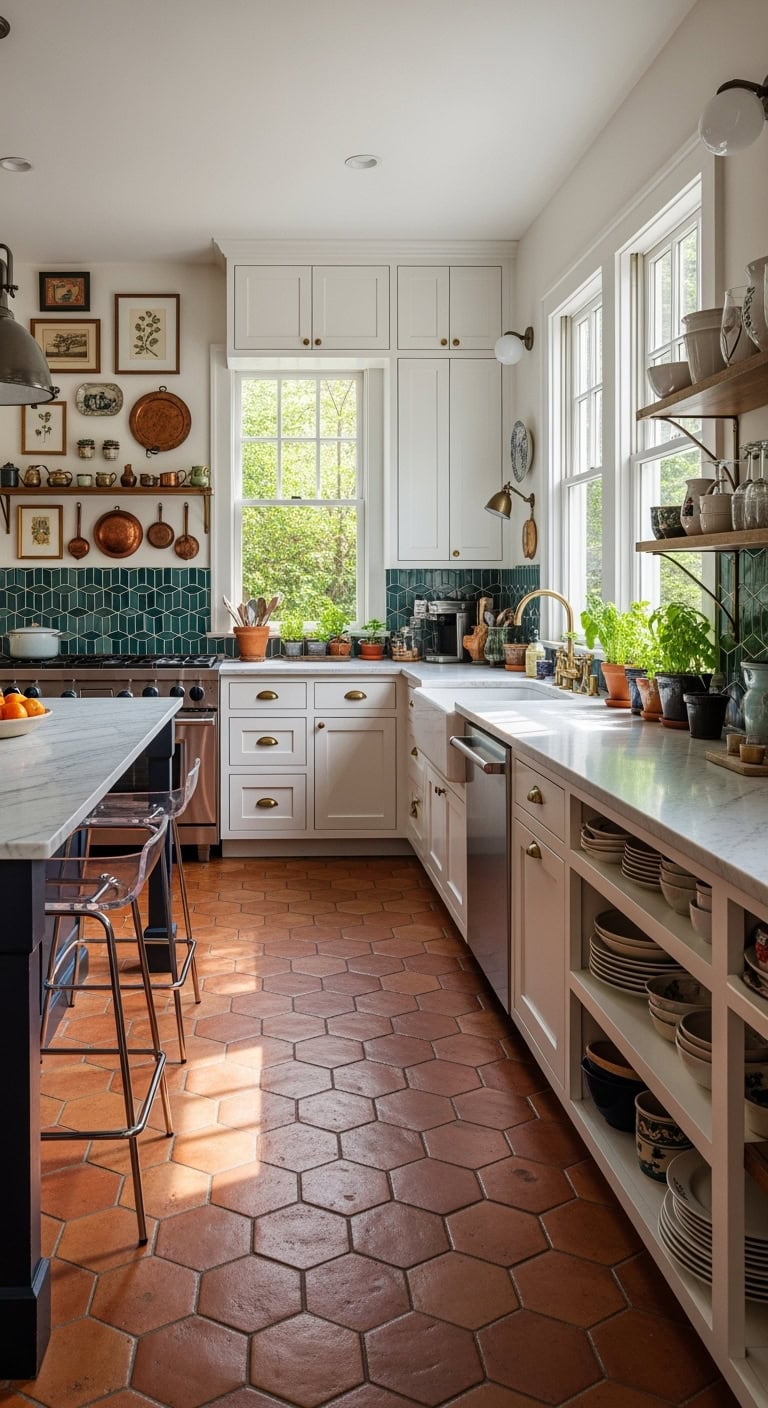eclectic terracotta kitchen design freedom
