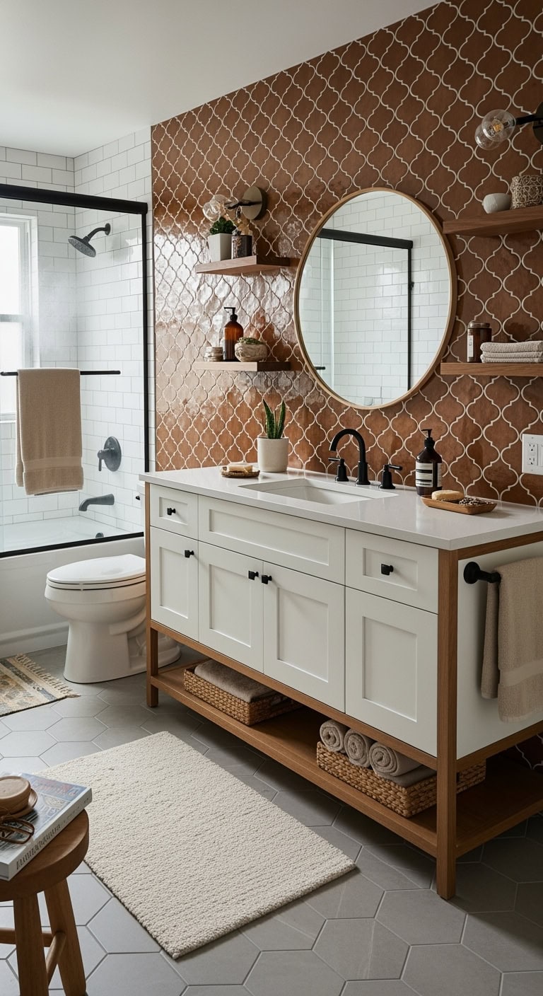 vintage sophisticated quatrefoil pattern styling