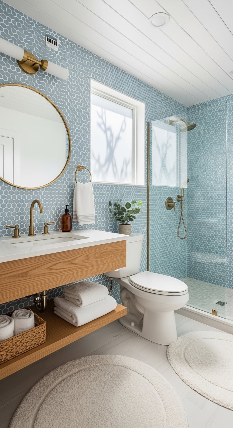 dreamy relaxing textured versatile bathroom