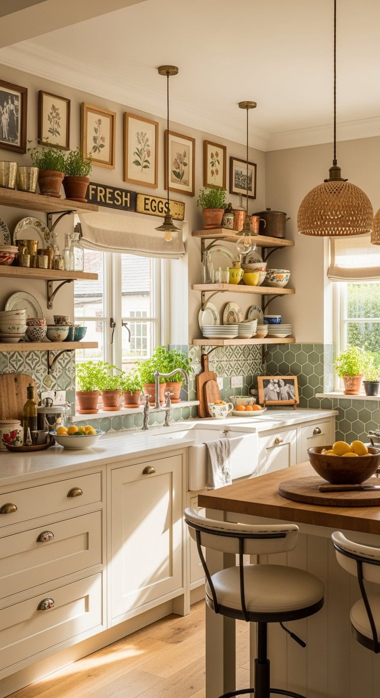 eclectic vintage kitchen style