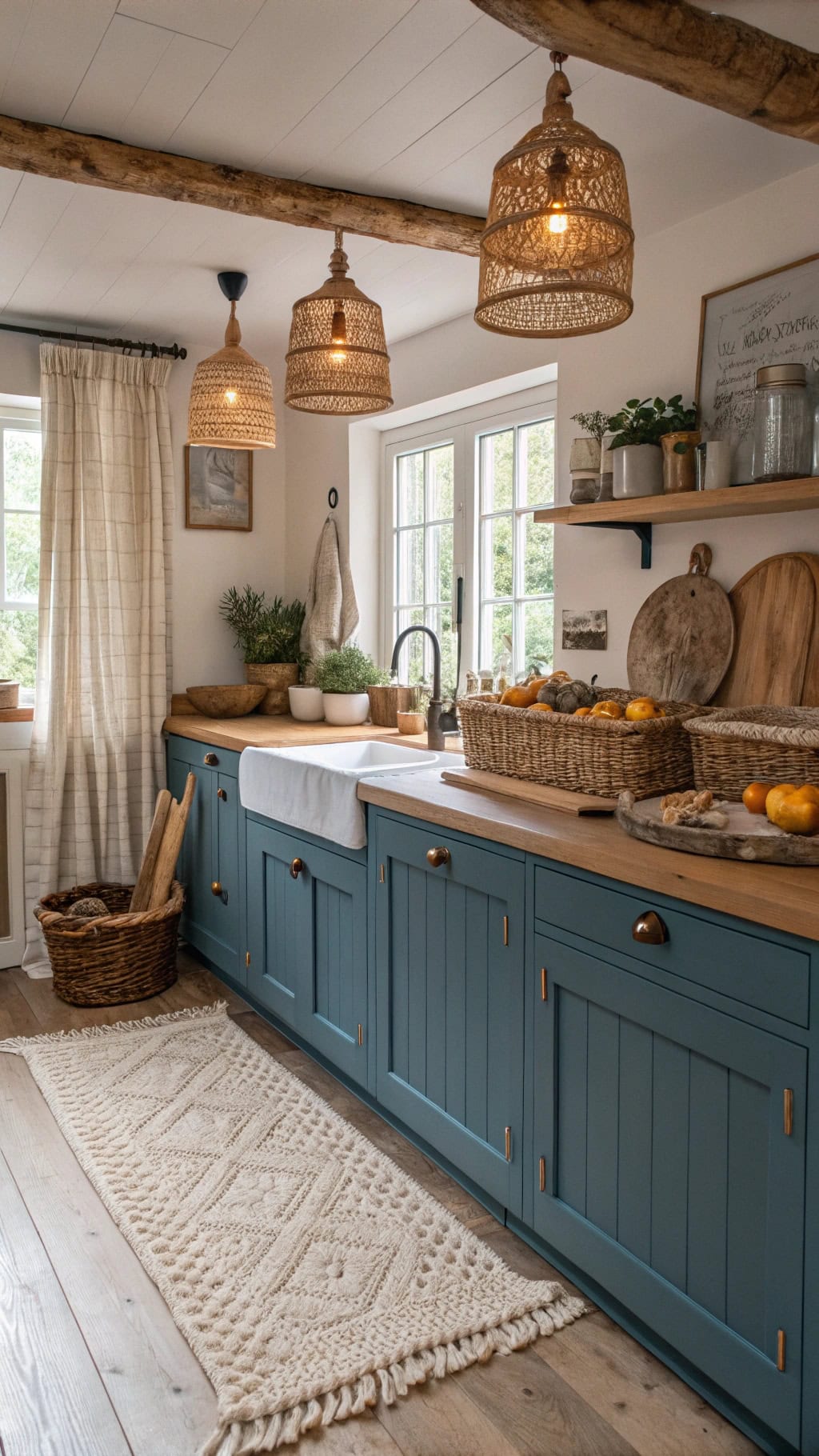 cozy natural kitchen elements