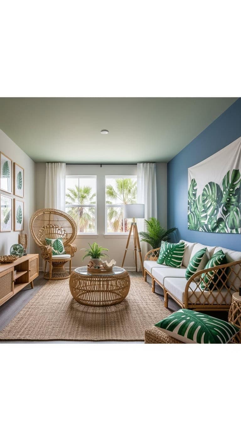 tropical rattan resort inspired living