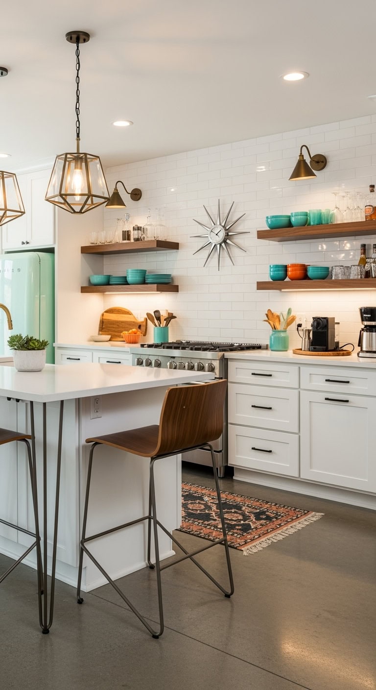 midcentury modern kitchen aesthetic