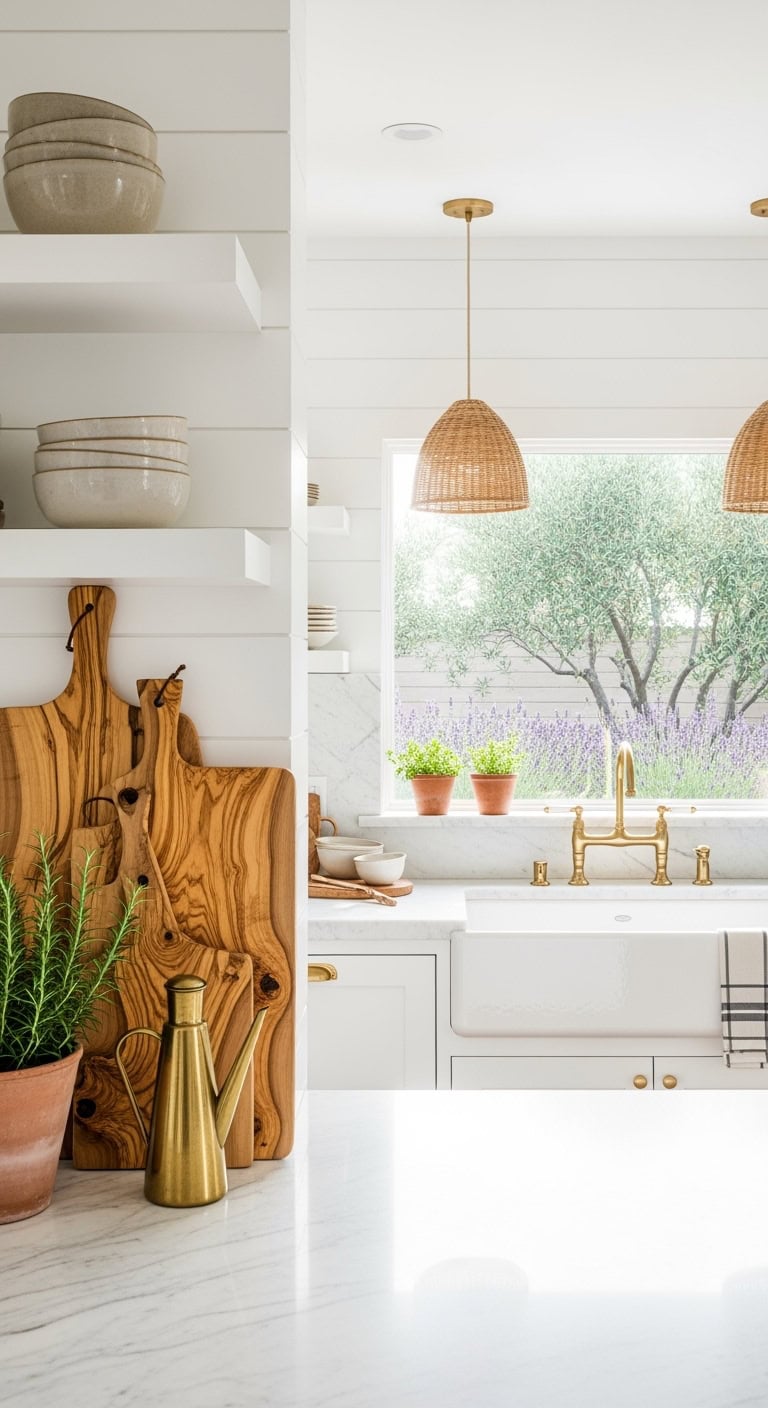organic warm functional kitchen decor