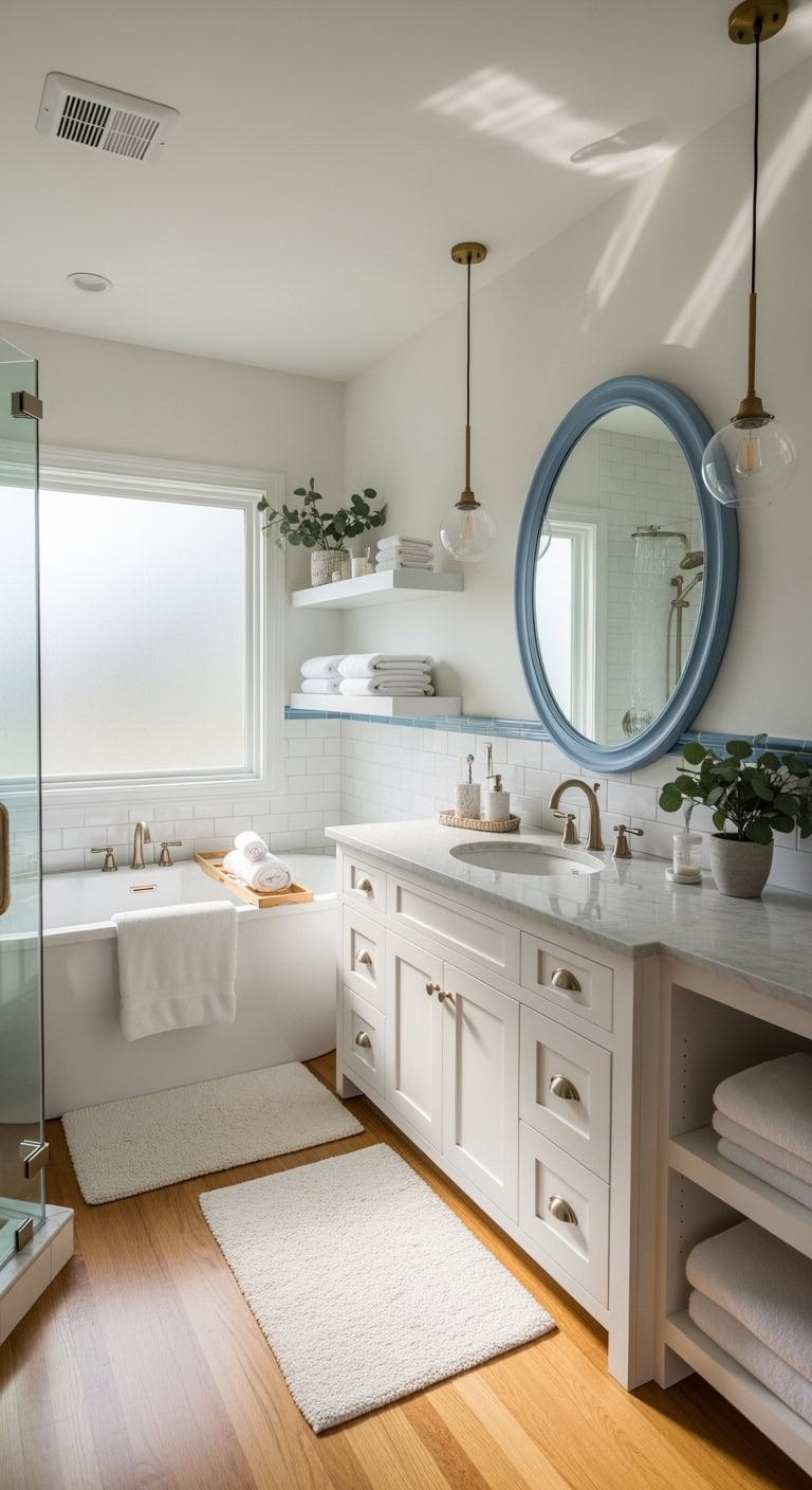 dreamy vintage inspired powder blue mirrors