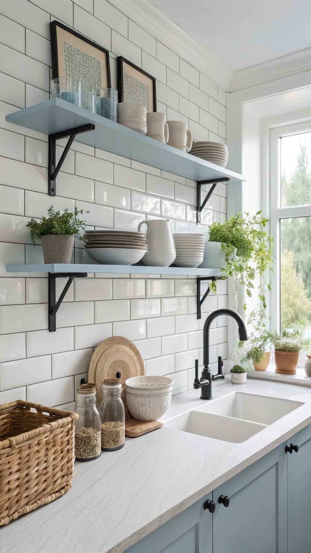 airy scandinavian inspired shelves
