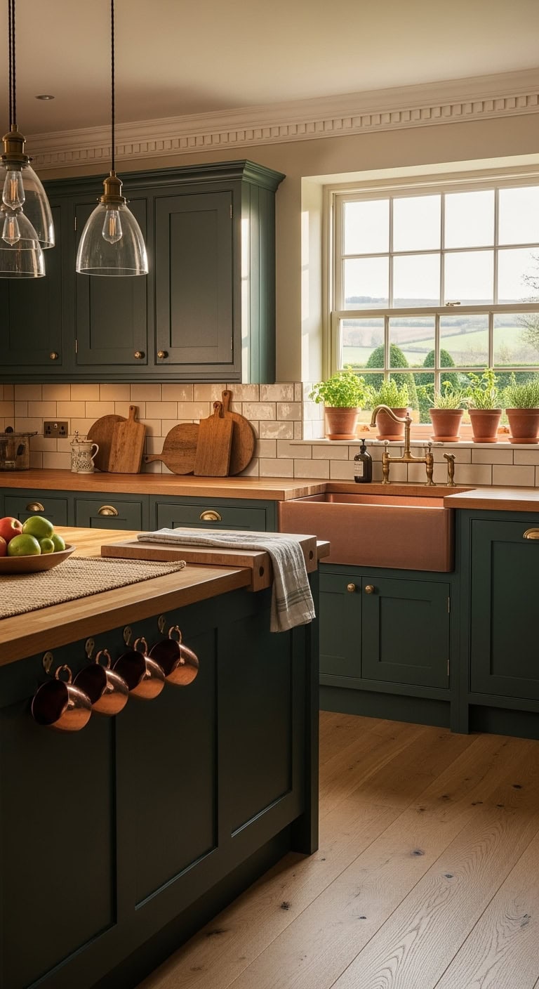 moody english manor kitchen