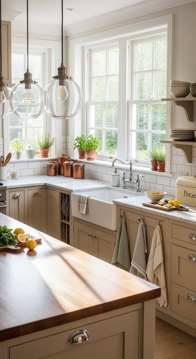timeless cream shaker kitchen