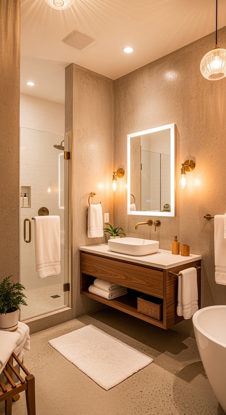 industrial chic bathroom design