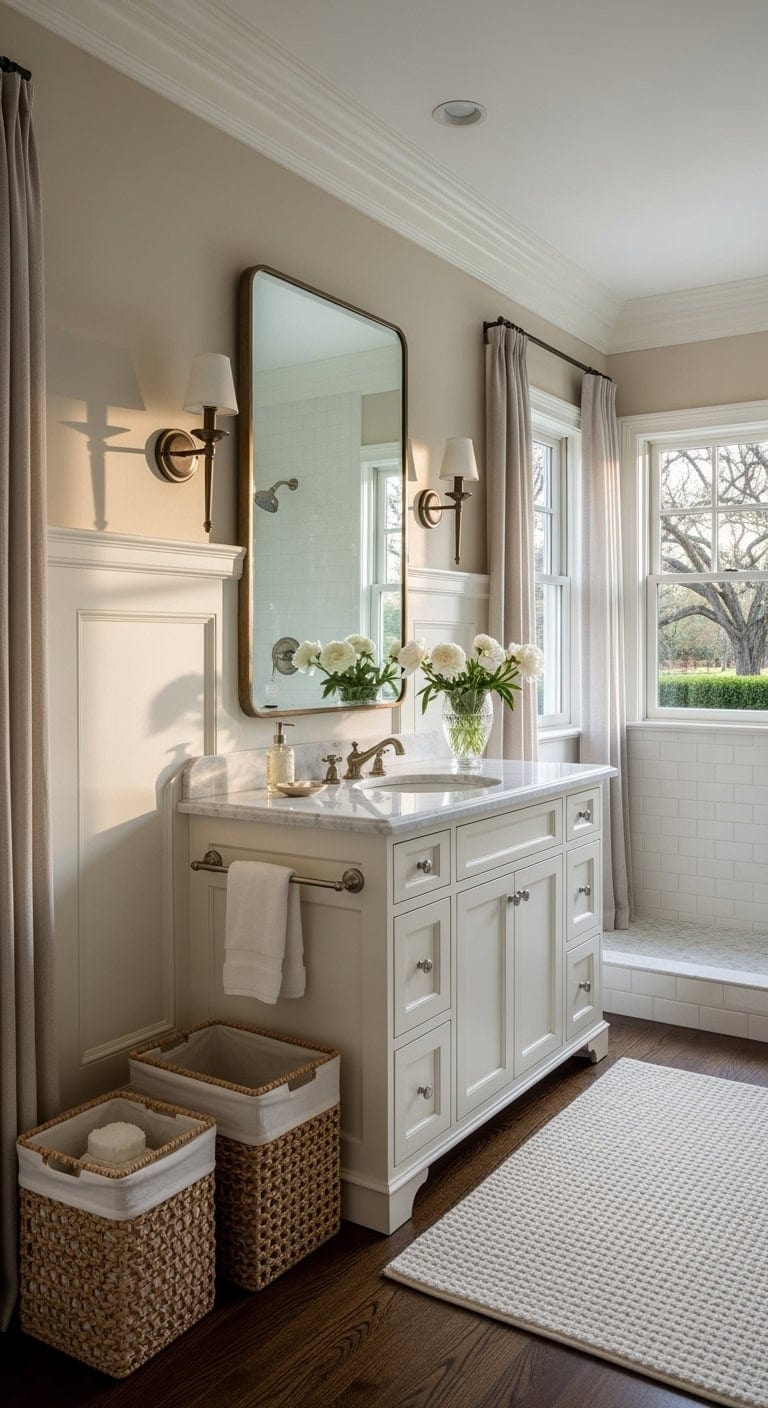 ivory wainscoting with crown