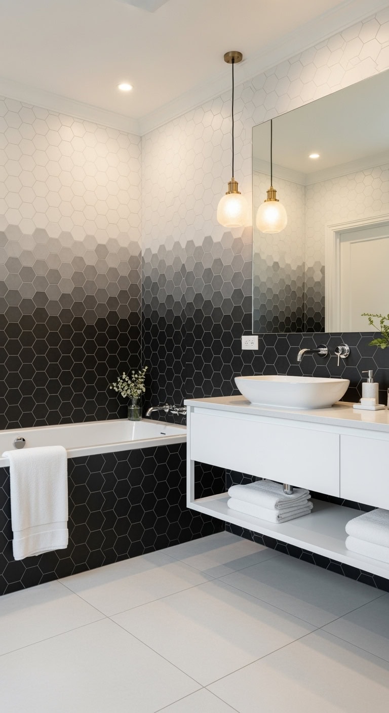 subtle gradient hexagon transformation