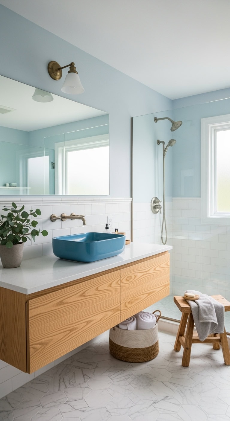 soothing mindful grounded art like bathroom