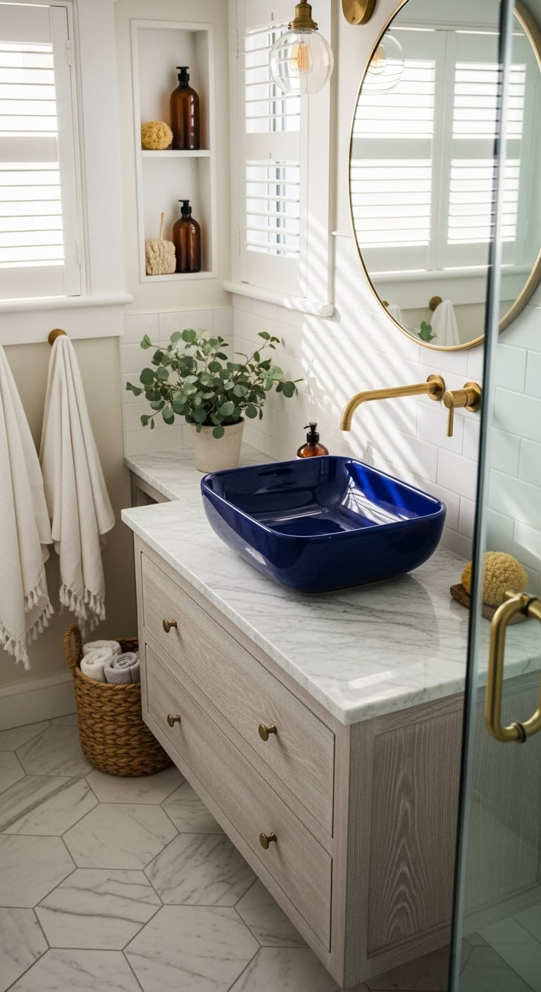 stylish elevated transformative bathroom centerpiece