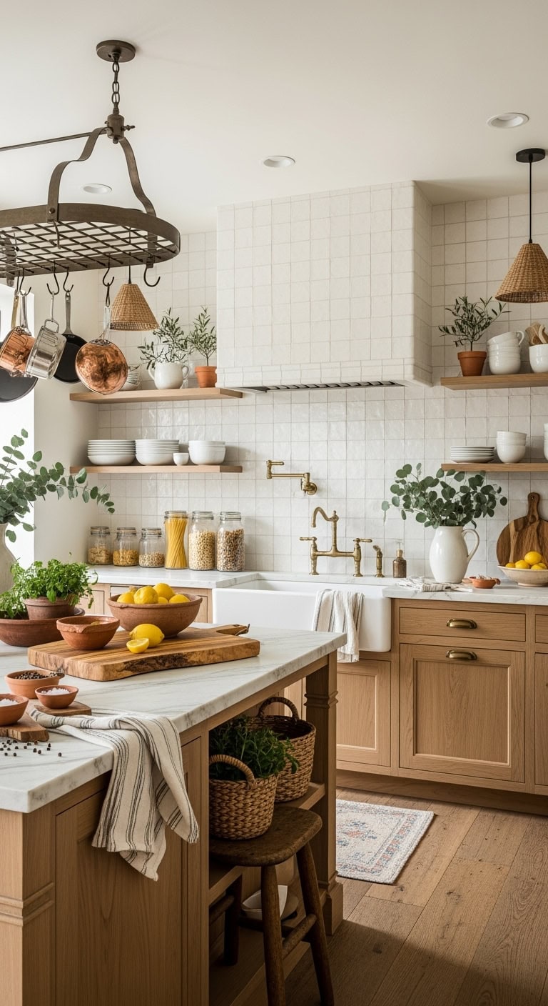 mediterranean white kitchen elegance
