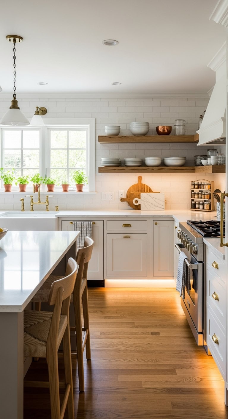 warm white kitchen elegance
