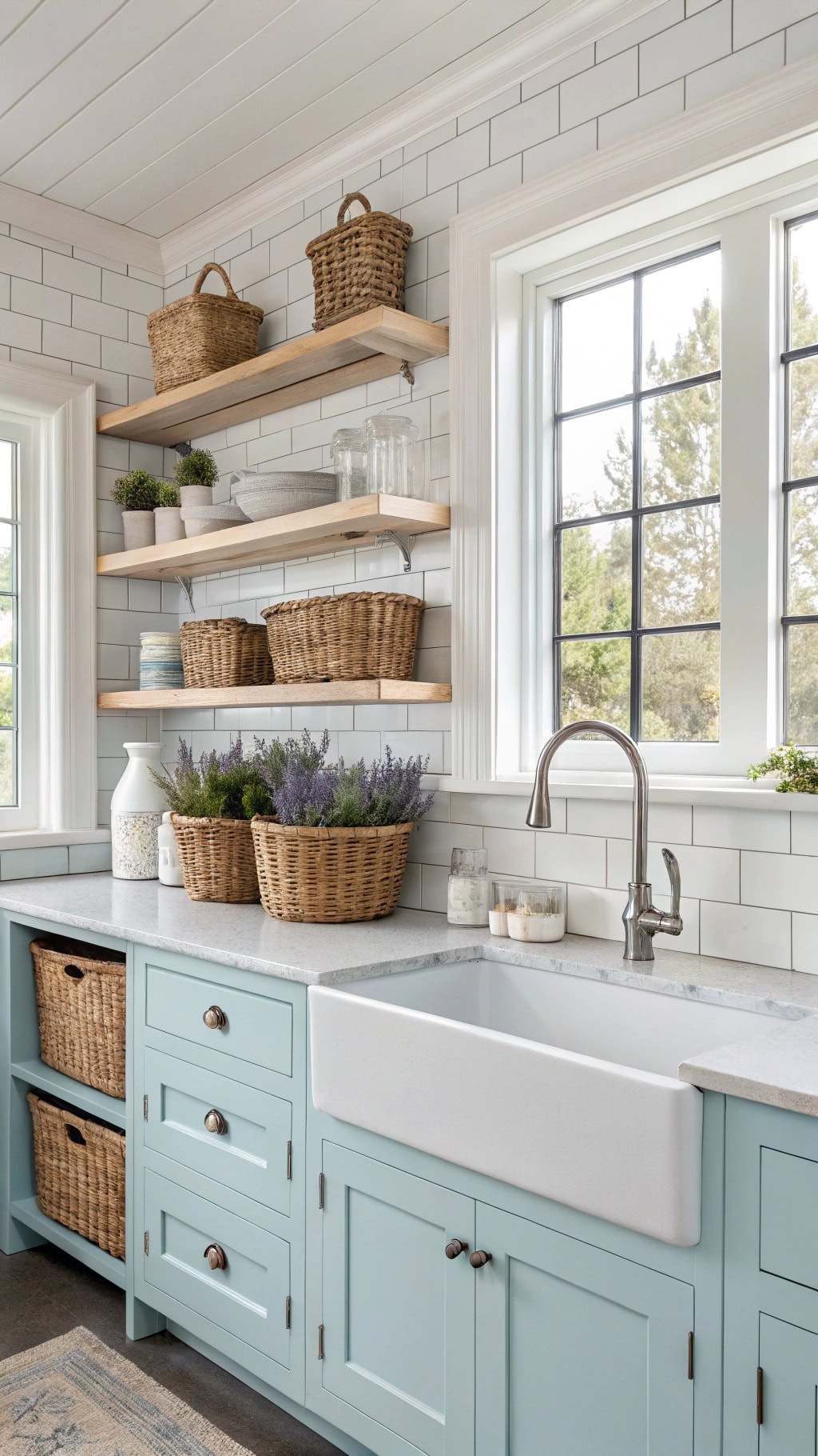 stylish organized kitchen storage