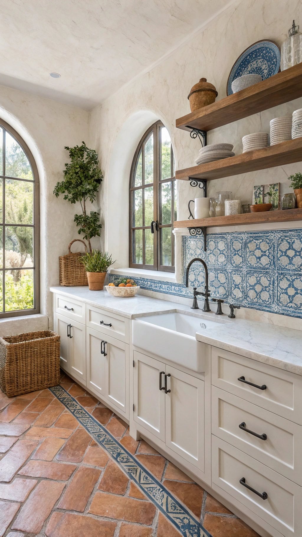 coastal villa kitchen aesthetic