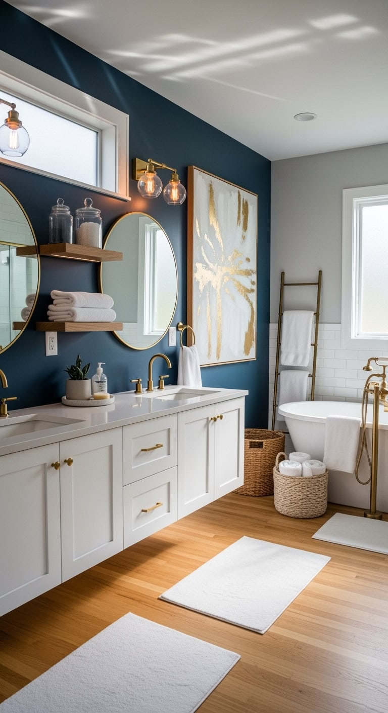 starry midnight bathroom opulent sophistication