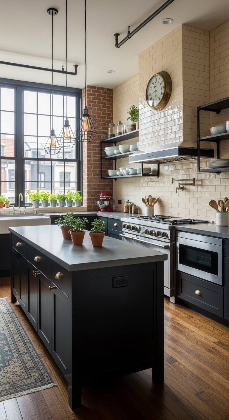 cream backsplash urban loft