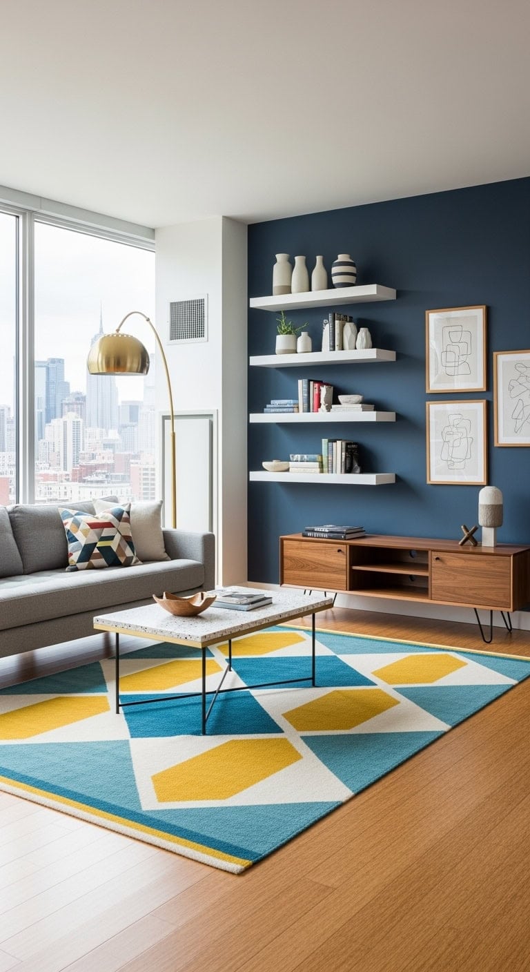 angular rugs vintage modern vibe