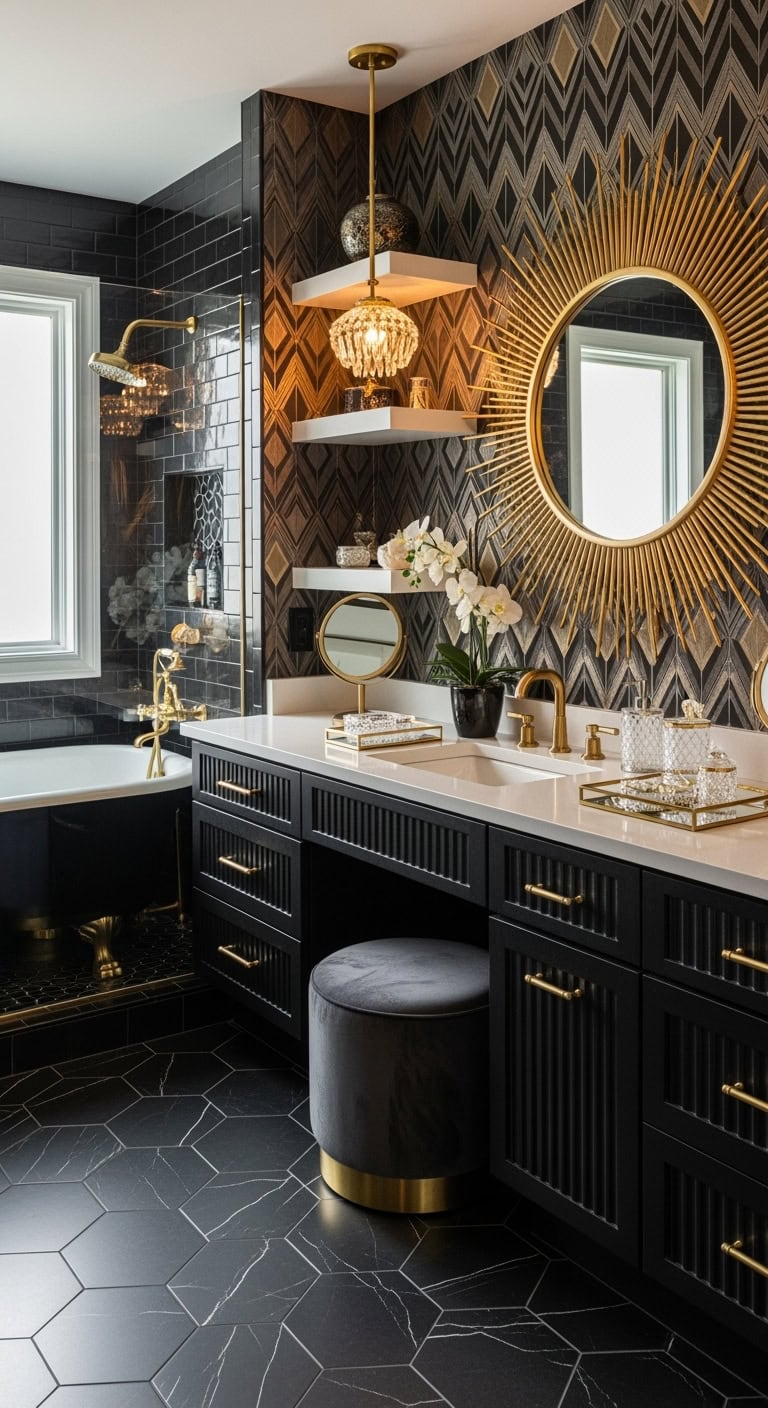 geometric luxe hollywood glamour symmetry