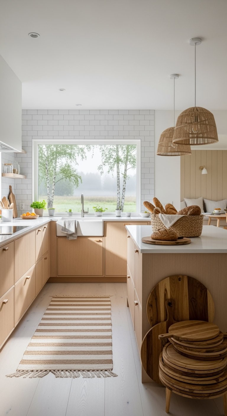 light airy scandinavian kitchen