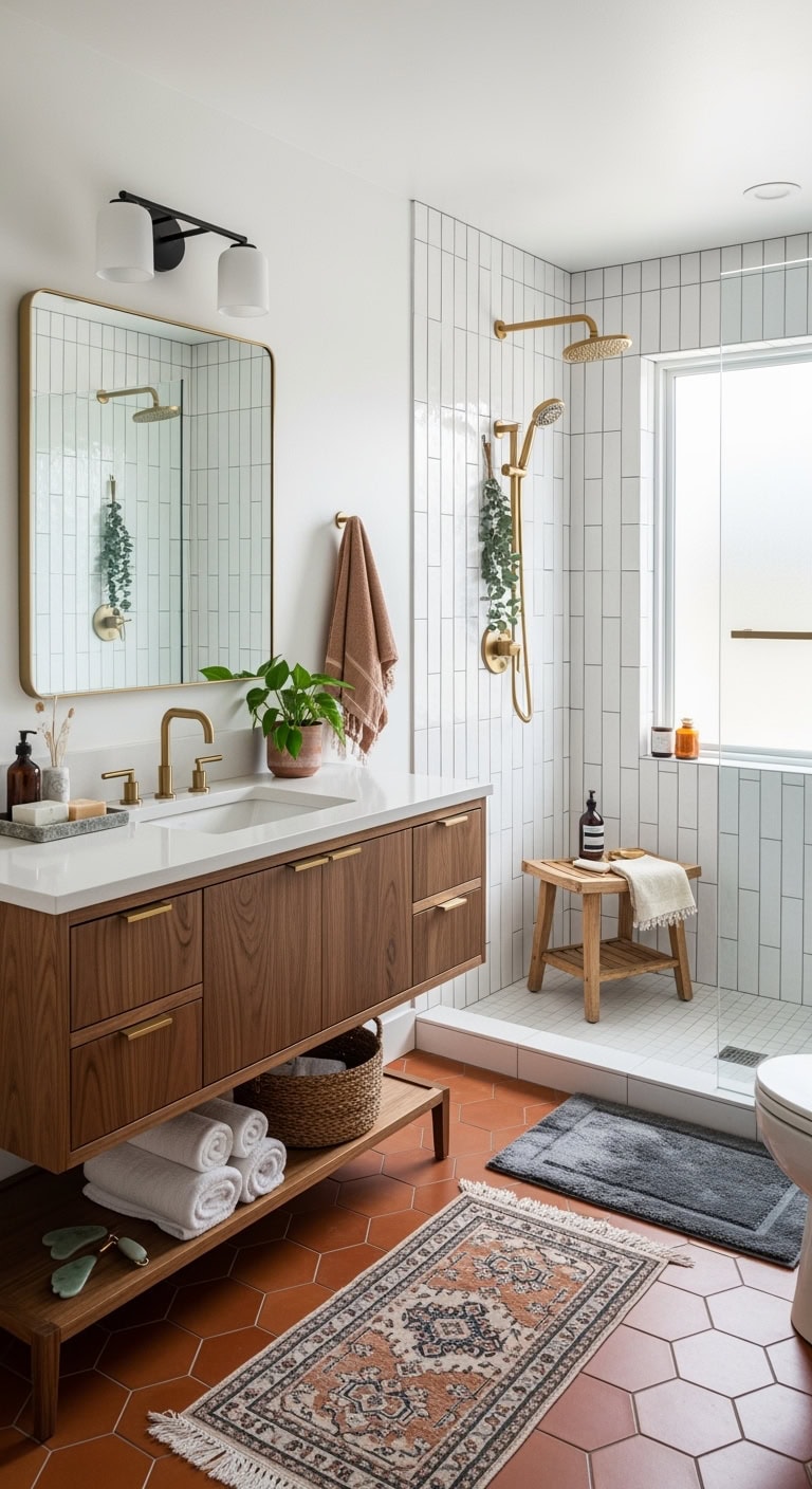 effortlessly chic low maintenance shower tiles