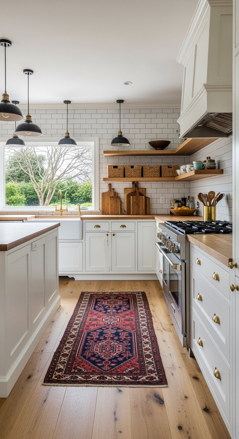 antique persian runner kitchen