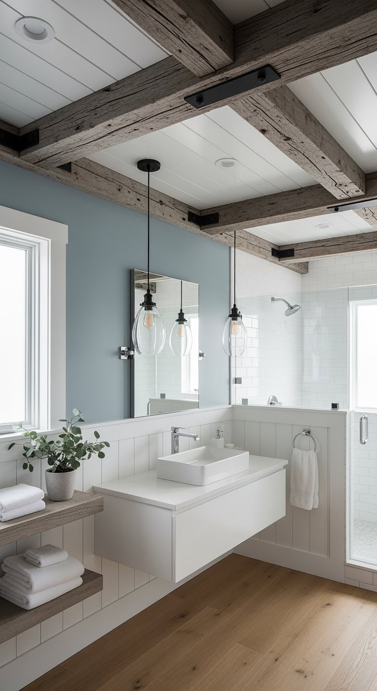 rustic coastal farmhouse chic ceiling