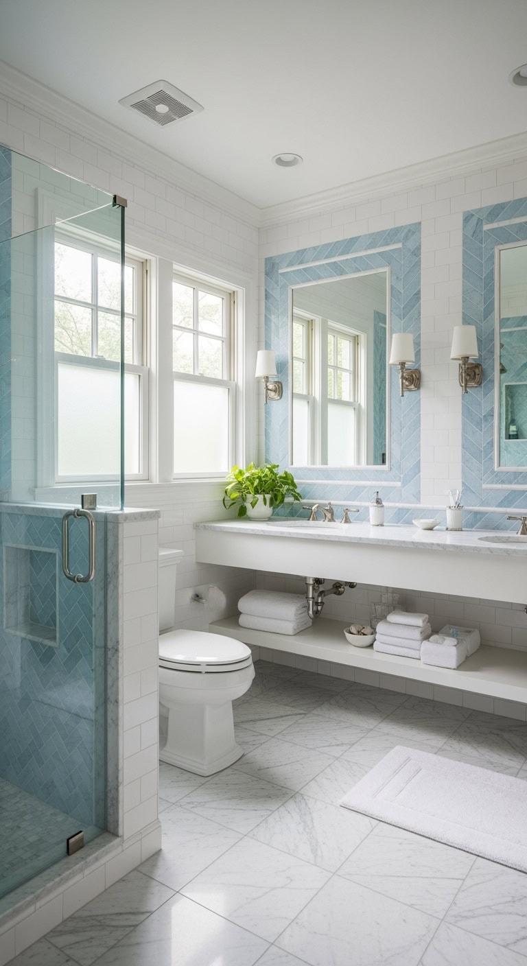 sophisticated yet fun bathroom styling