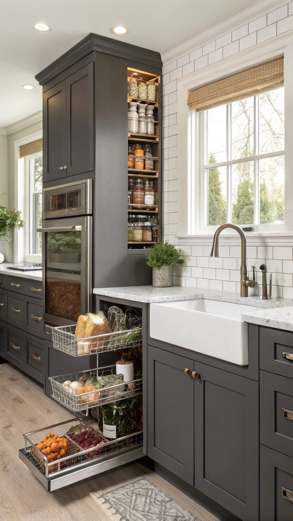 customizable pull out pantry systems