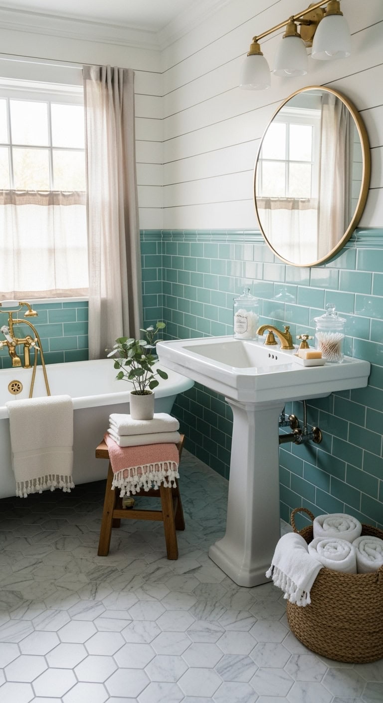 soothing seafoam bathroom bliss
