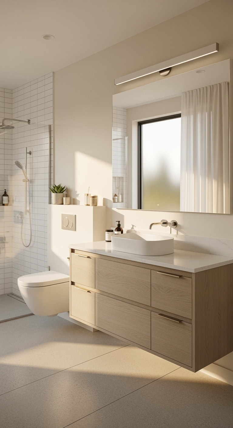 sleek hidden minimalist proportioned