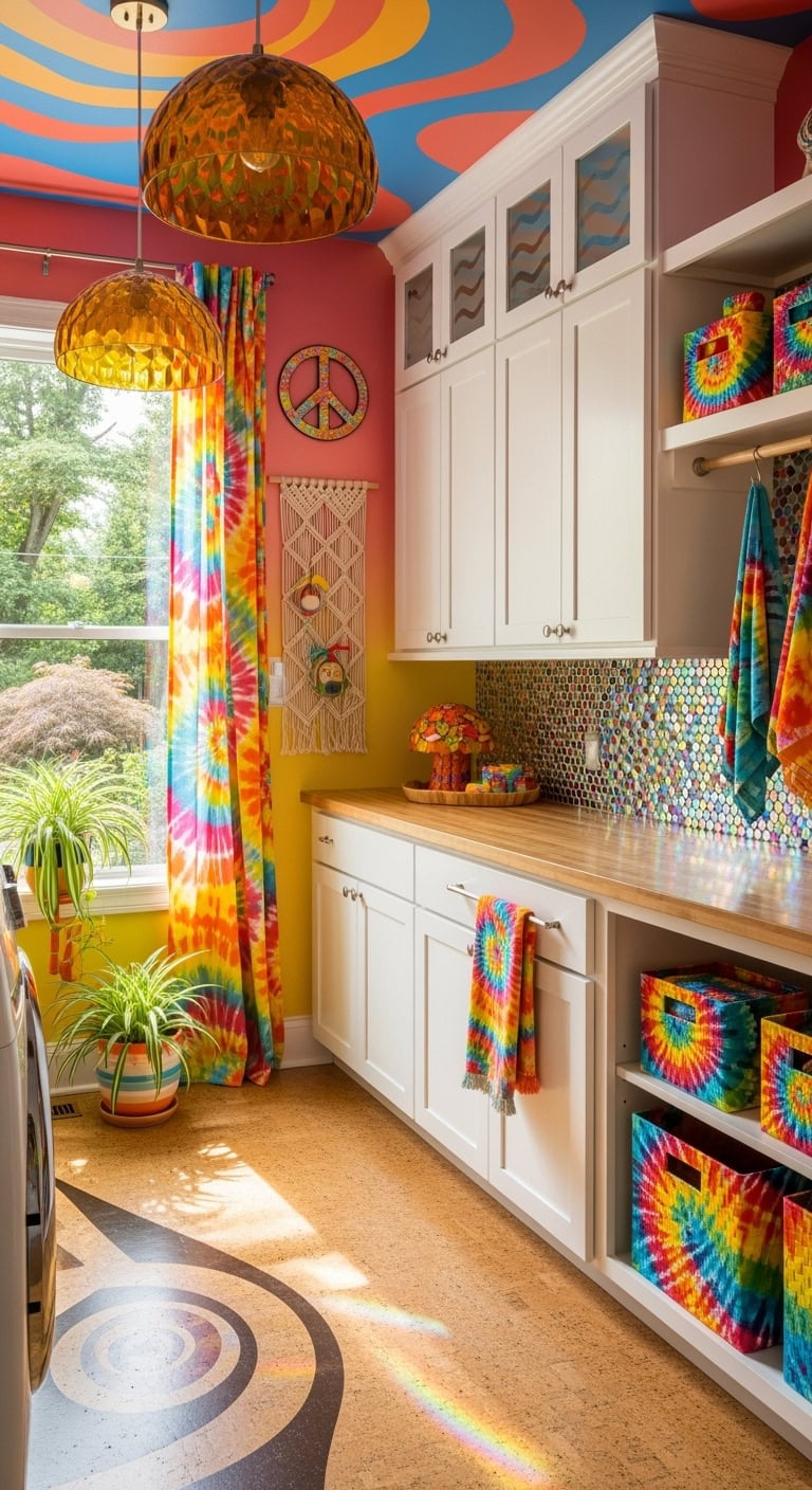 groovy psychedelic laundry makeover