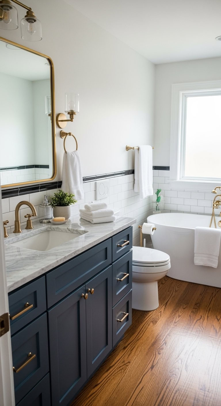 luxurious sophisticated harmonious bathroom accents