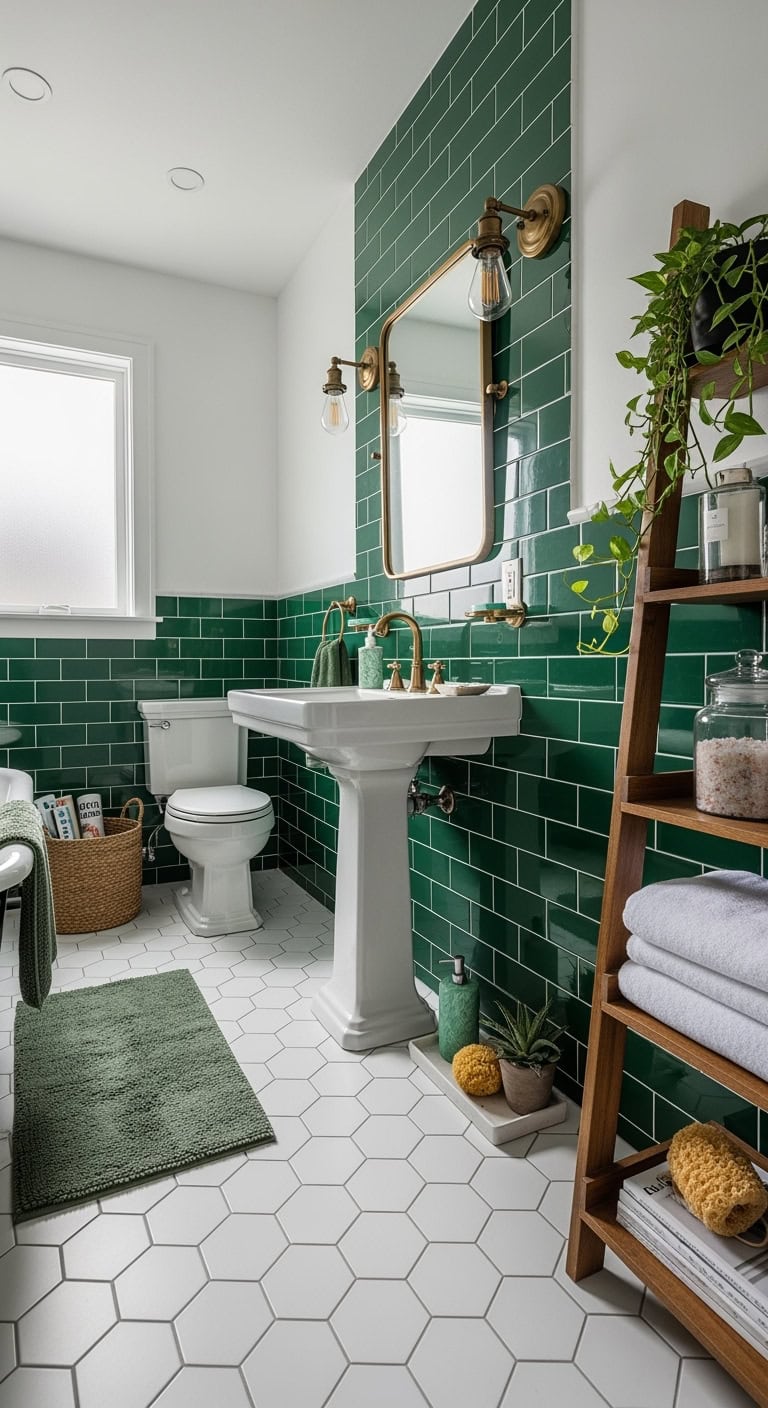 luxurious emerald subway tile dream