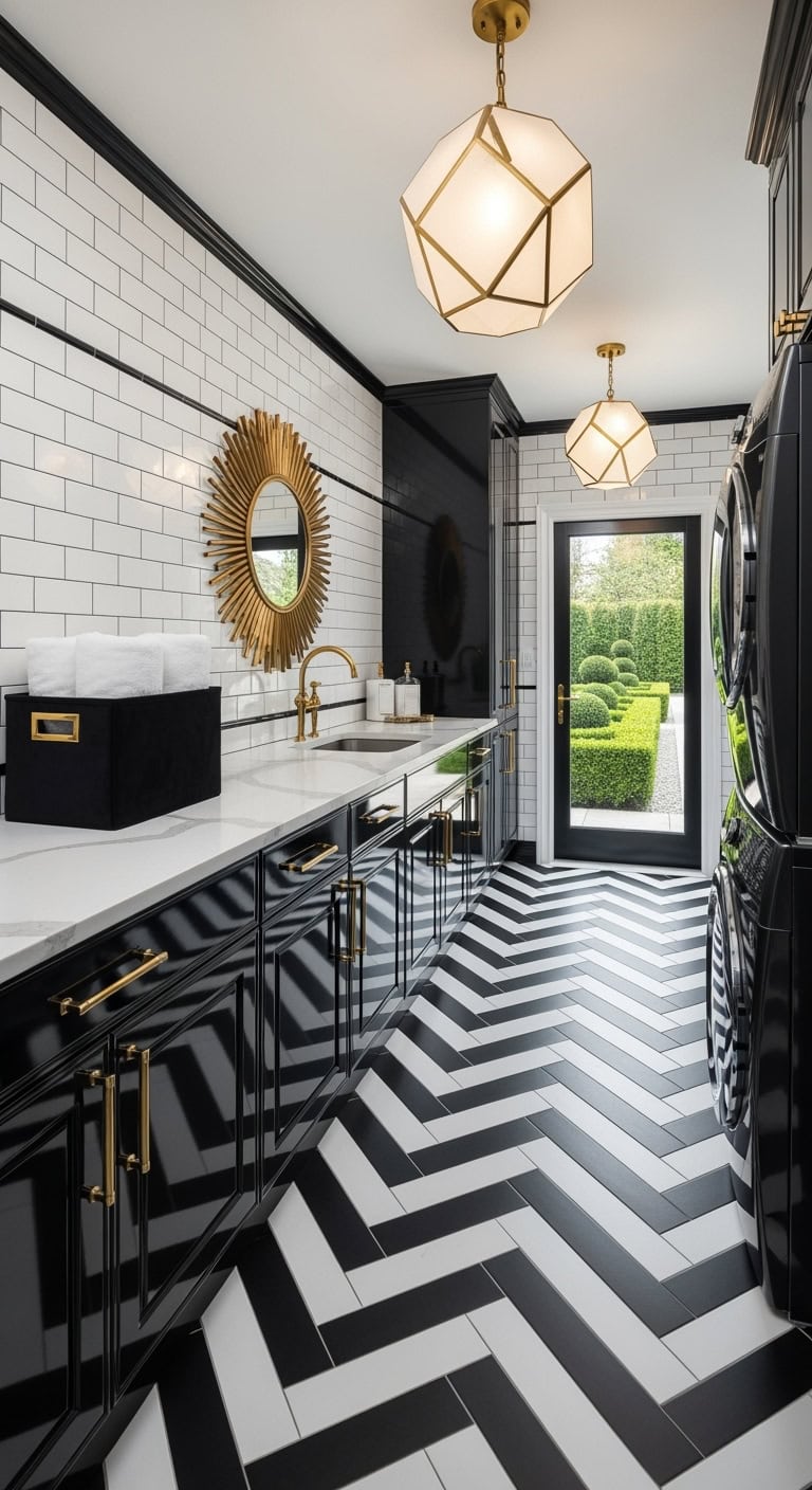 art deco black and white glamour