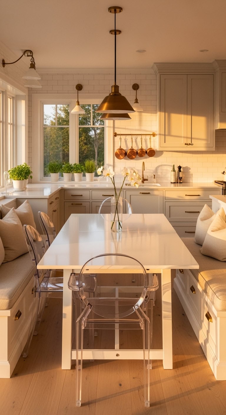 functional minimalist white table