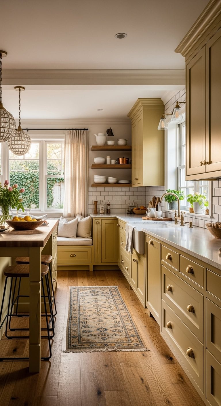 classic mustard kitchen elegance