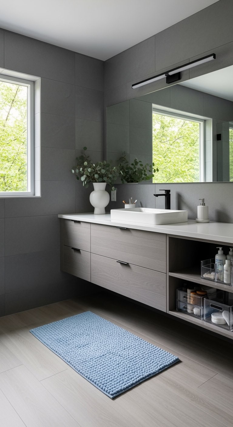 slate gray spa bathroom