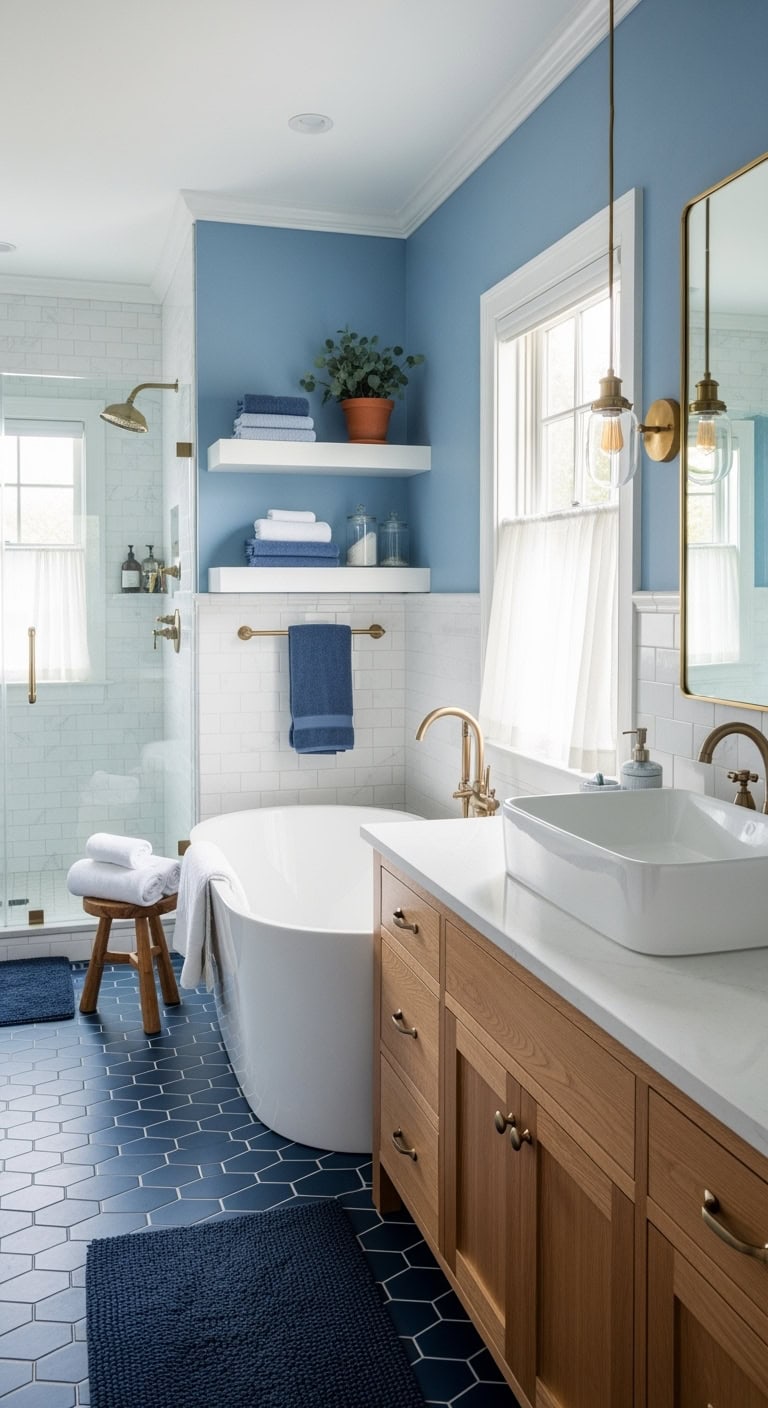 blue deters bathroom insects