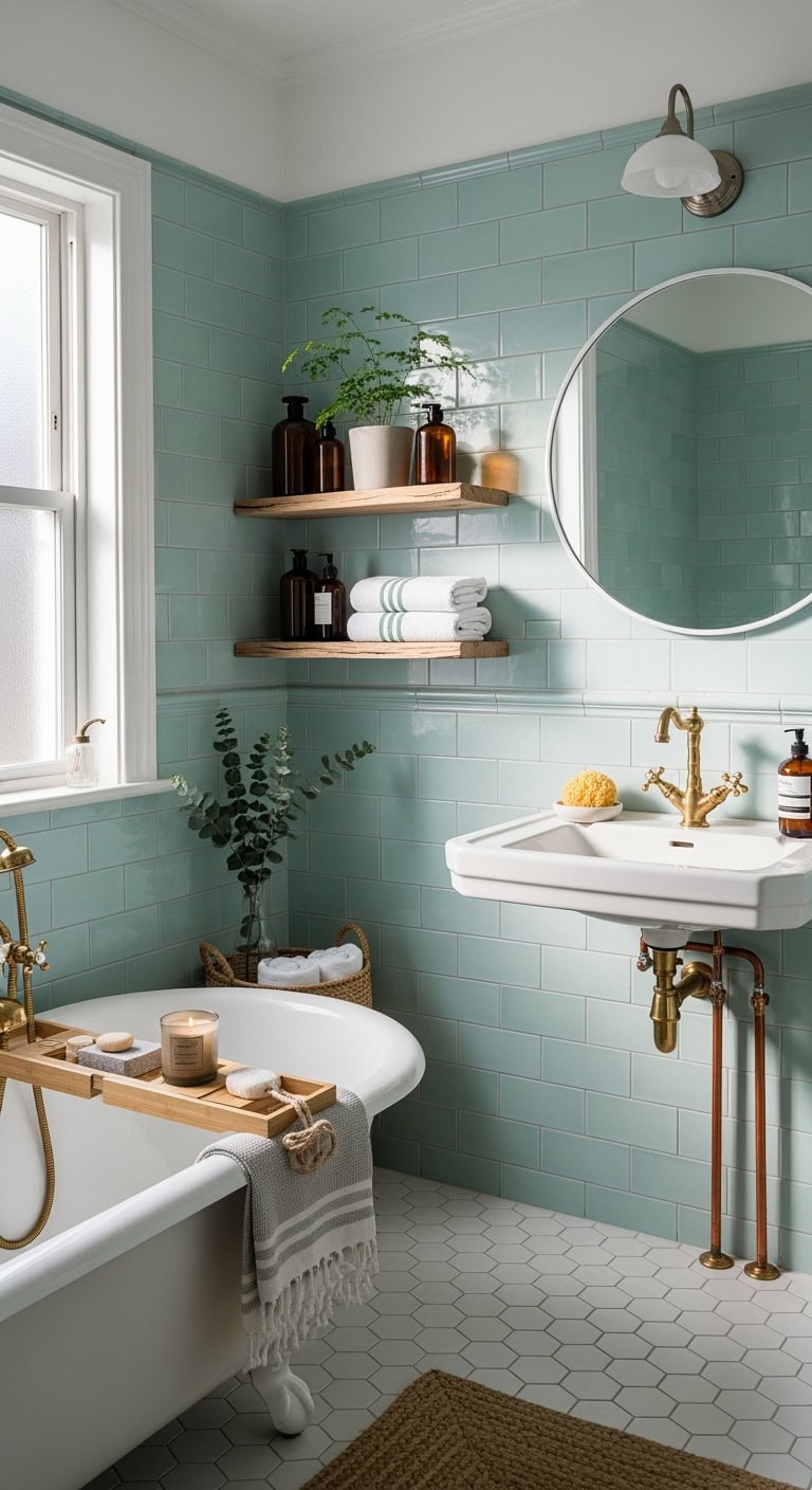seafoam bathroom grout color selection