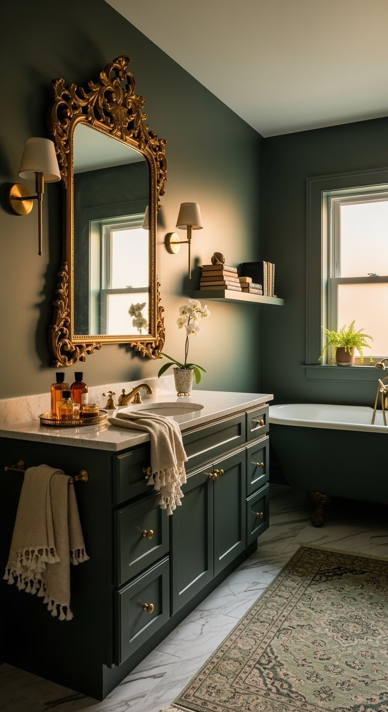 dramatic gilded baroque inspired mirror frames