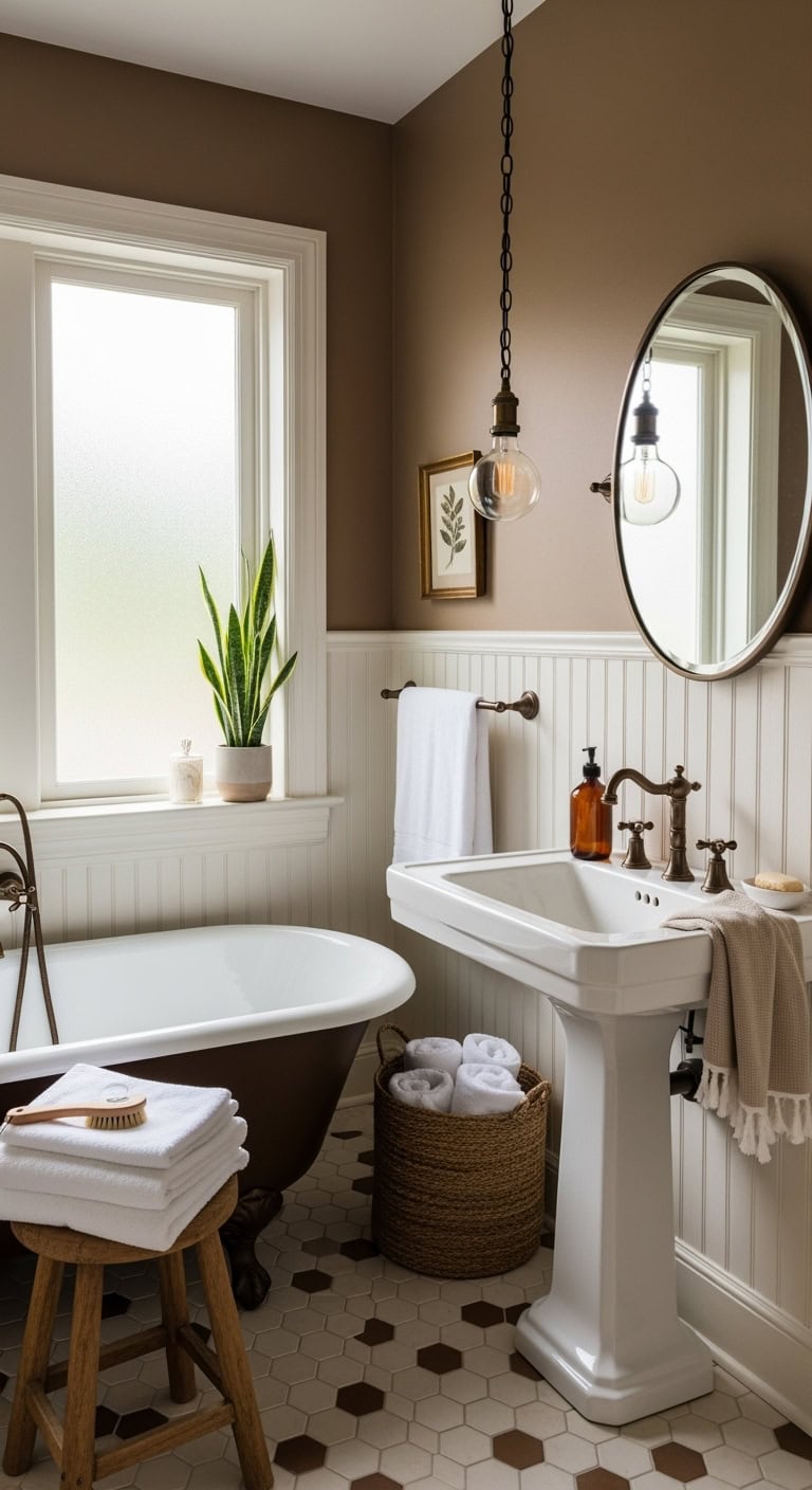 luxurious metallic bathroom accents