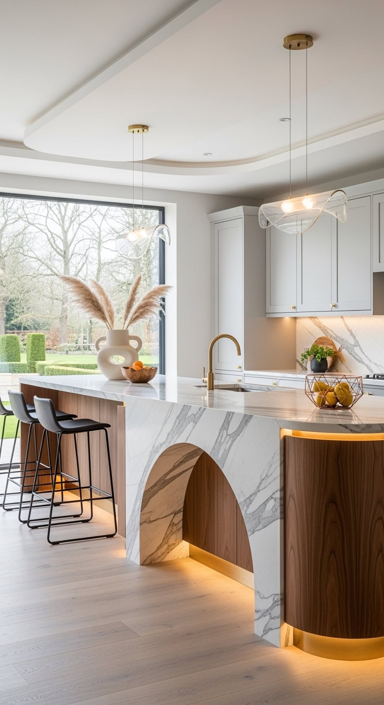 sculptural flowing dramatic architectural