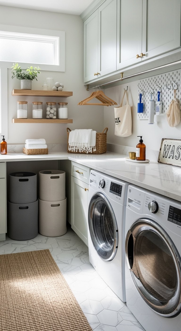 space saving stackable laundry baskets