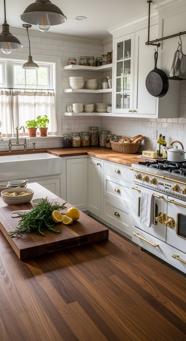 rustic durable versatile butcher block counters