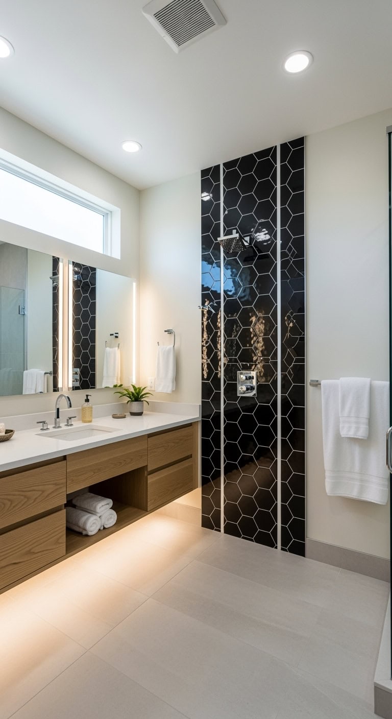 dramatic geometric reflective architectural