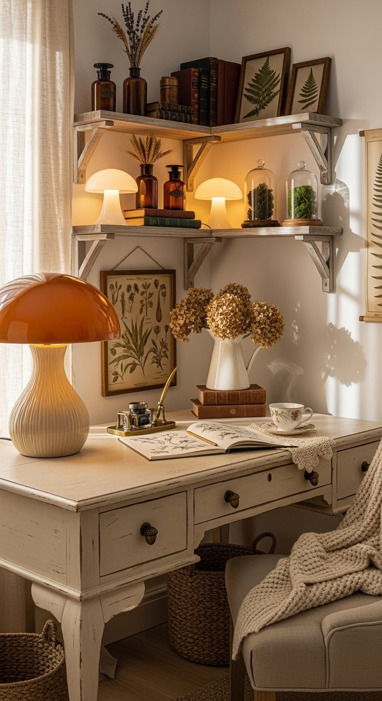 cozy eclectic cottage mushroom sanctuary